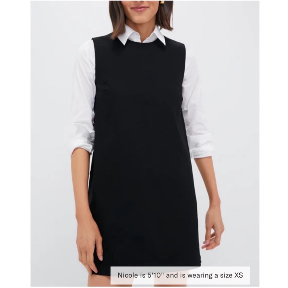 HYACINTH HOUSE Black Twill Button Bitsy Dress - Picture 2 of 13